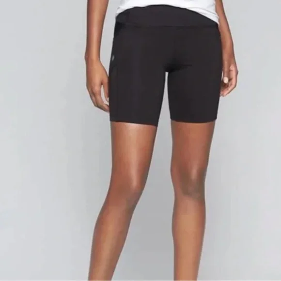 Athleta Women's Black Biker Shorts Medium - Picture 7 of 8